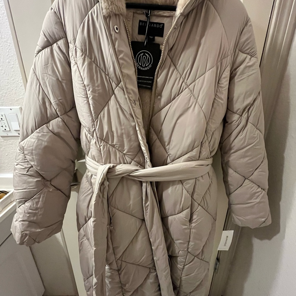 Bernardo Light Beige Quilted Jacket